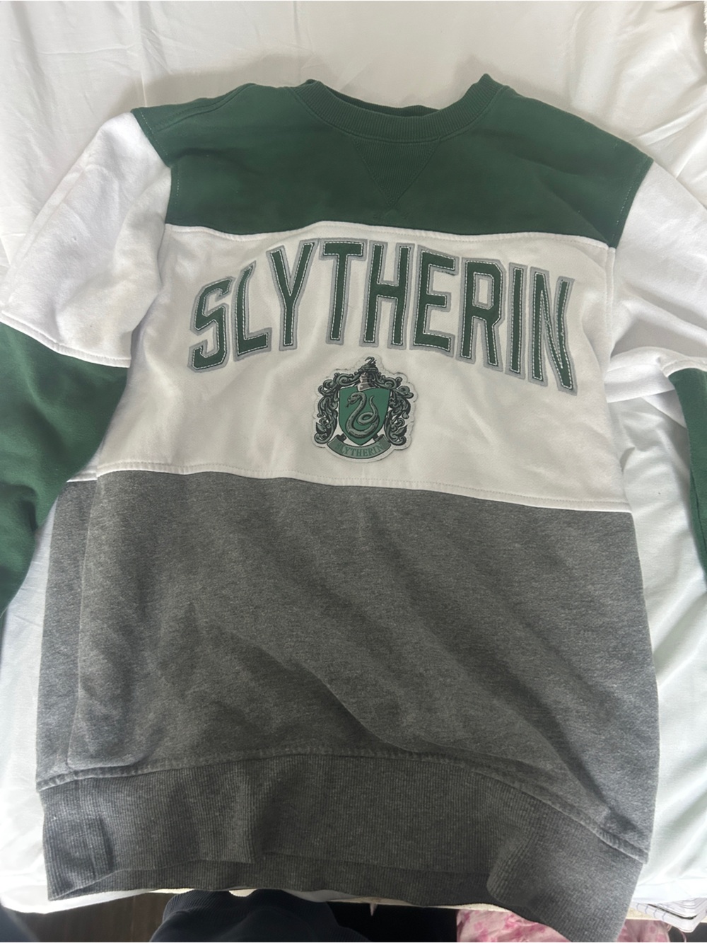 Warner Bros. Harry Potter Green and White Crewneck